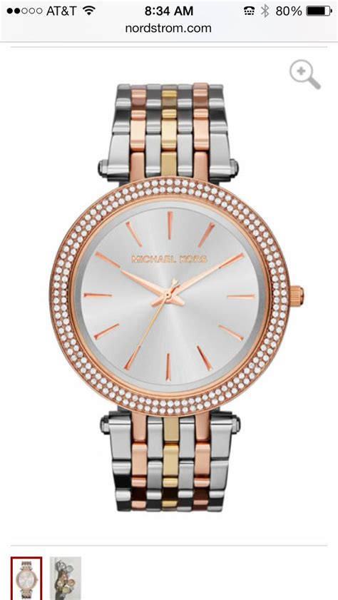 michael kors tricolor watch|michael kors darci bracelet.